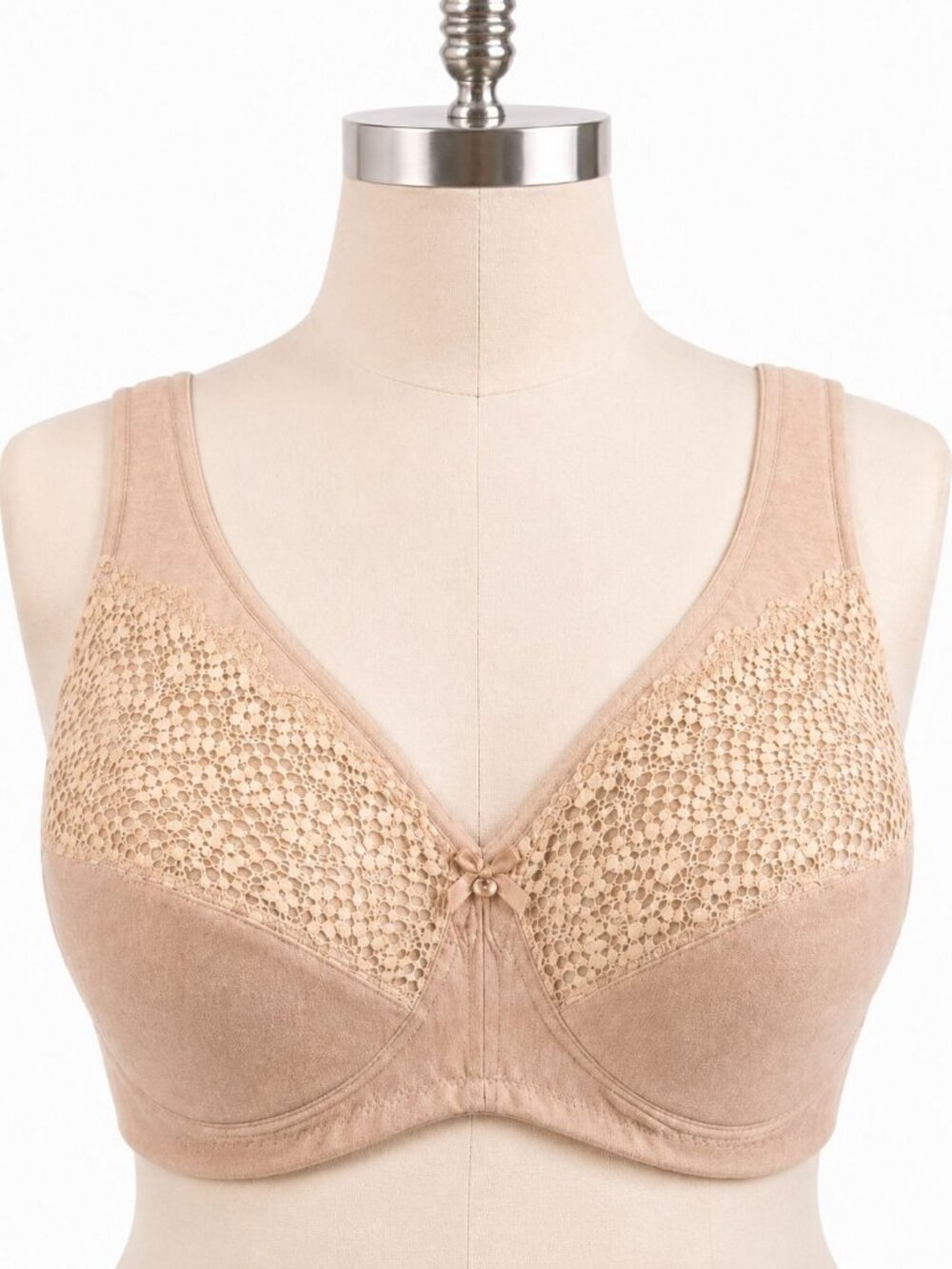Glamorise MagicLift Moisture Control Bra 38F Beige Style 1064